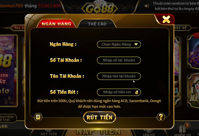 rút tiền go88