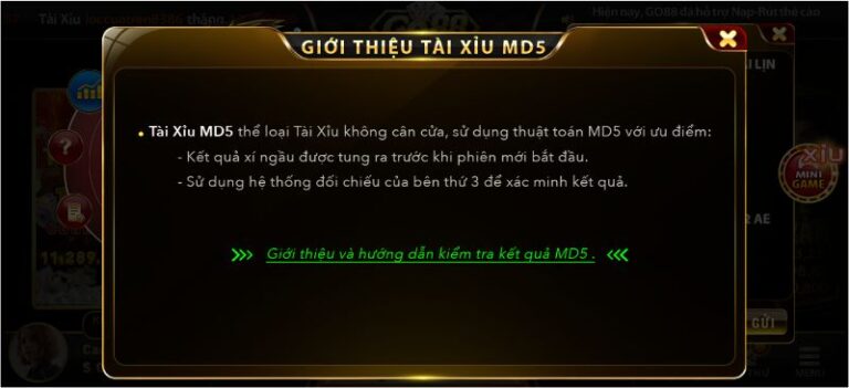 tài xỉu md5 go88